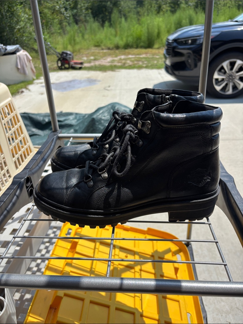 Harley-Davidson Black Lace-Up Women's Ankle Boots